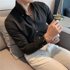 Men's Button Up Shirt | Slim Fit Long Sleeve Collared