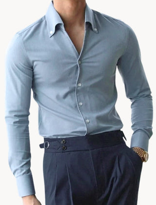 Men's Button Up Shirt | Slim Fit Long Sleeve Collared