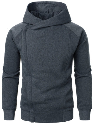 Men's Hoodie | Zip-Up Front Side Pockets Knit