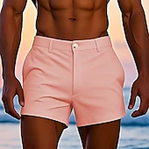 Men's Tailored Shorts | Zip Closure Mid-Thigh Lightweight