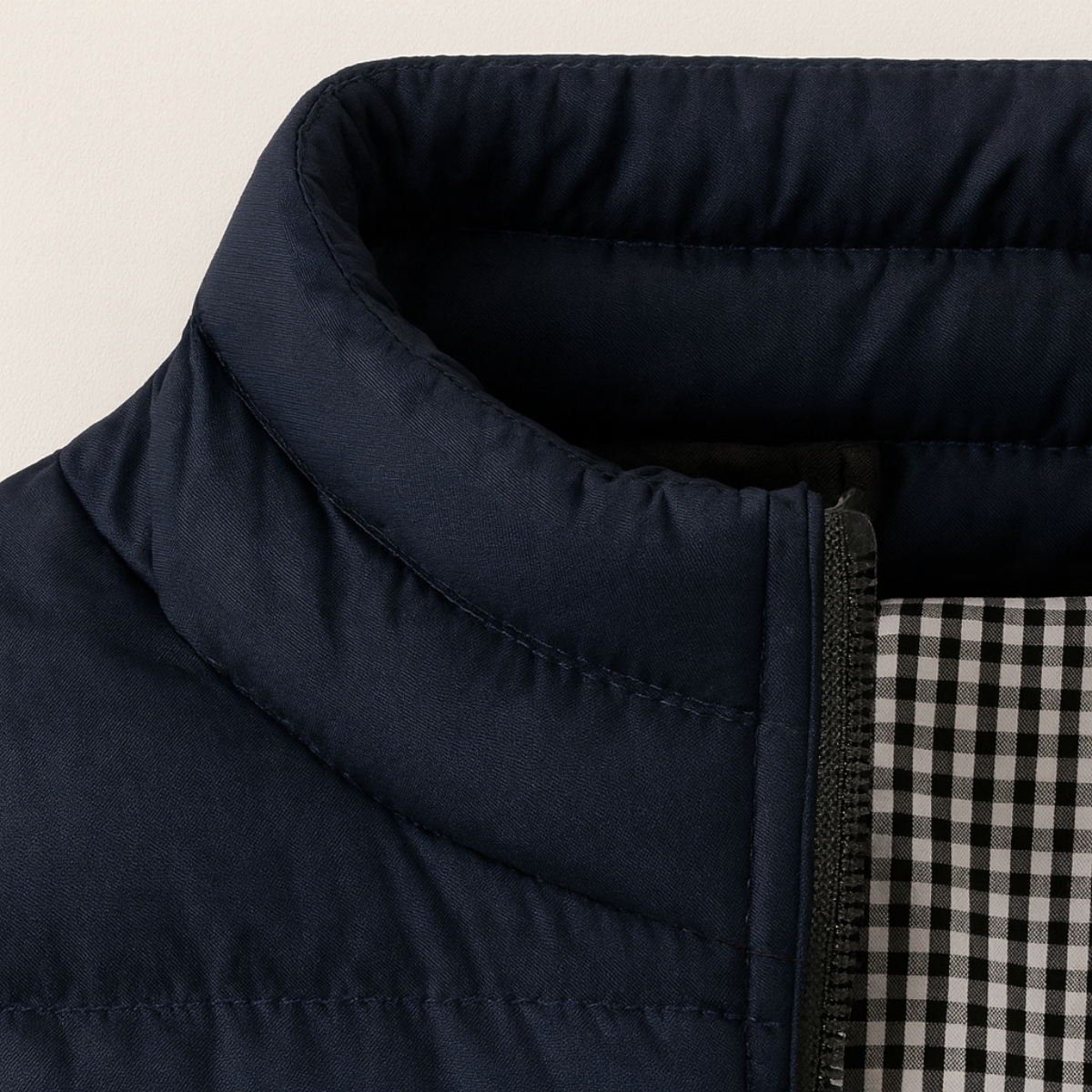 Men's No Sleeve Shirt | Stand Collar Quilted Puffer