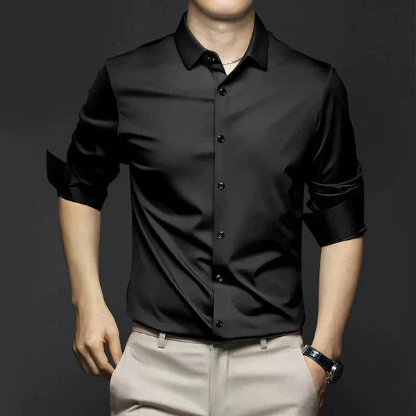 Men's Collared Shirt | Three-Quarter Sleeve Button-Up