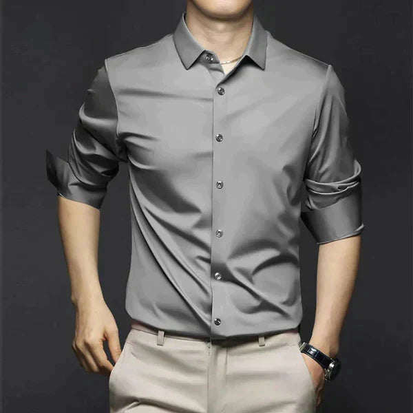 Men's Collared Shirt | Three-Quarter Sleeve Button-Up