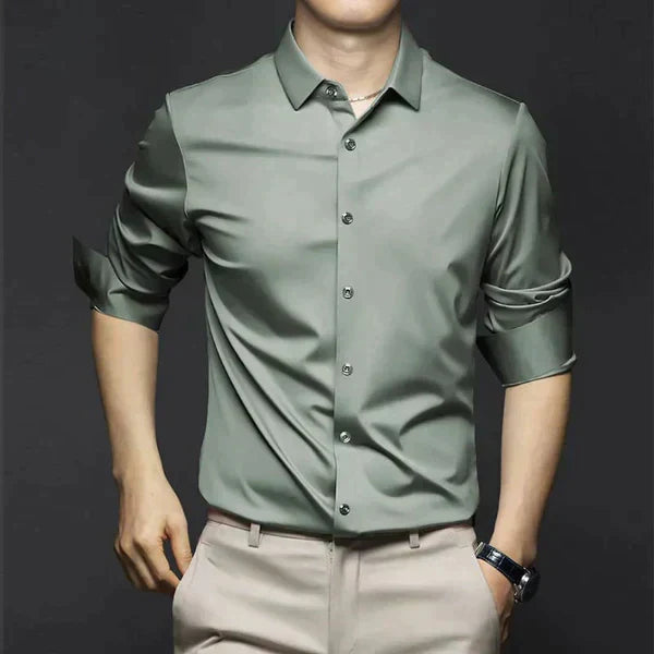 Men's Collared Shirt | Three-Quarter Sleeve Button-Up