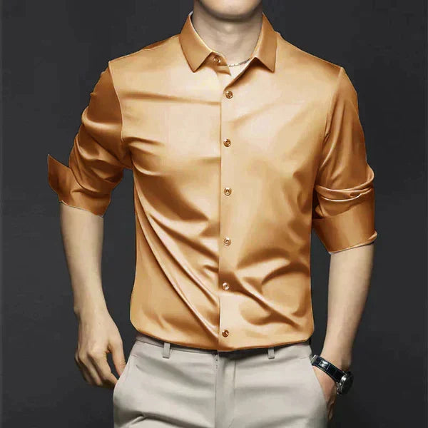 Men's Collared Shirt | Three-Quarter Sleeve Button-Up
