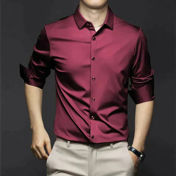 Men's Collared Shirt | Three-Quarter Sleeve Button-Up