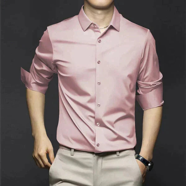 Men's Collared Shirt | Three-Quarter Sleeve Button-Up