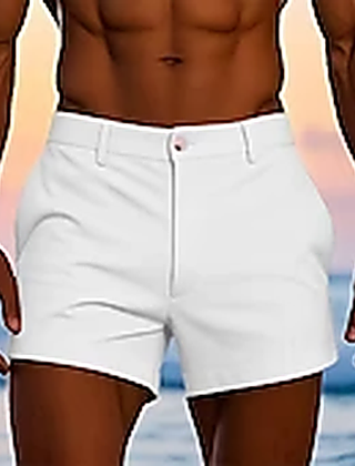 Men's Tailored Shorts | Zip Closure Mid-Thigh Lightweight