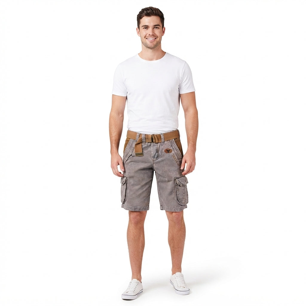 Men's Cargo Shorts | Utility Multiple Pockets Button Closure
