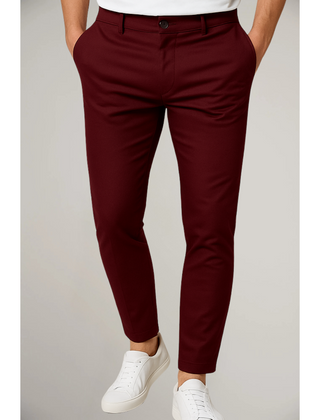 Men's Chino | Slim-Fit Mid-Rise Button Closure