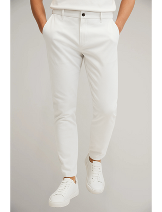 Men's Chino | Slim-Fit Mid-Rise Button Closure