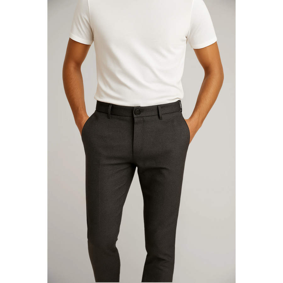 Men's Chino | Slim-Fit Mid-Rise Button Closure