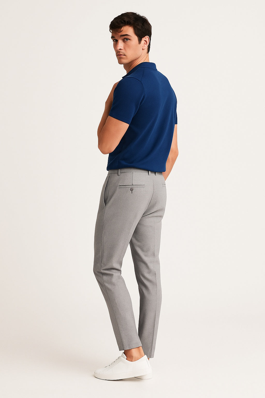 Men's Chino | Slim-Fit Mid-Rise Button Closure