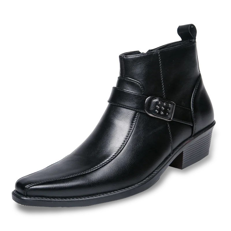 Men's Shoes Dress | Buckle Strap Leather Ankle Boot