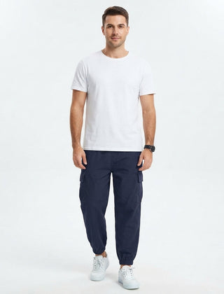 Men's Cargo Pants | Relaxed Fit Elastic Waist Cargo Pockets