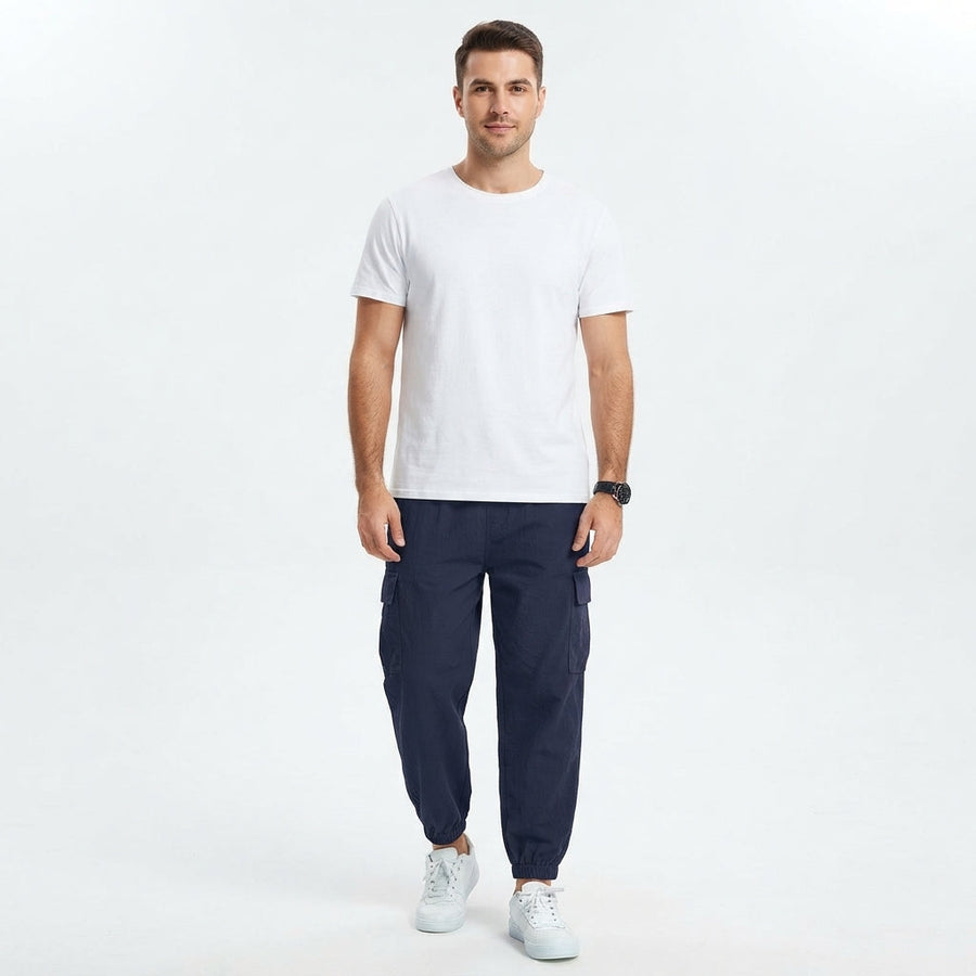 Men's Cargo Pants | Relaxed Fit Elastic Waist Cargo Pockets