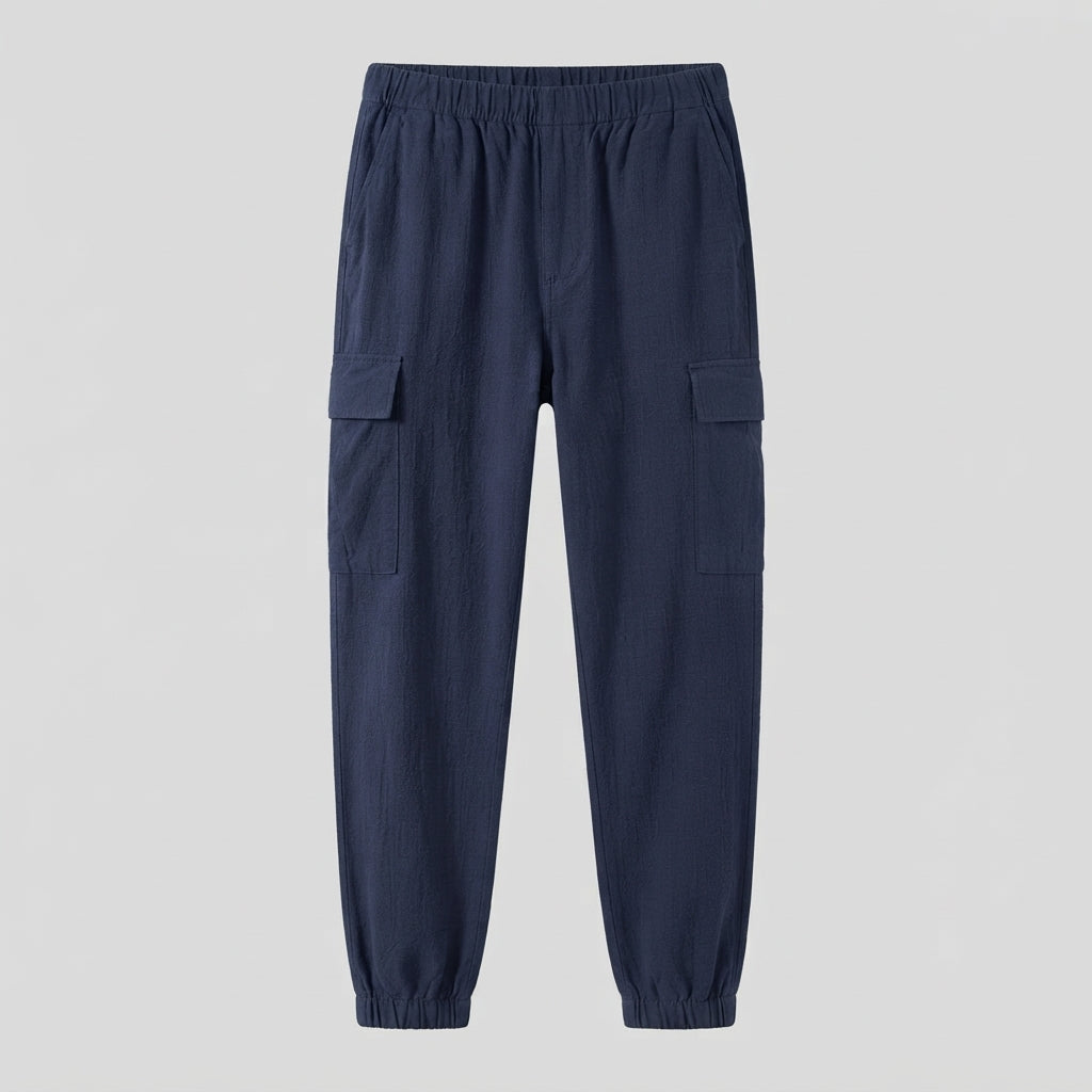 Men's Cargo Pants | Relaxed Fit Elastic Waist Cargo Pockets