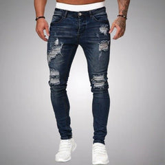 Men's Jeans | Distressed Skinny Fit Stretch Denim