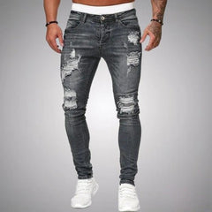 Men's Jeans | Distressed Skinny Fit Stretch Denim