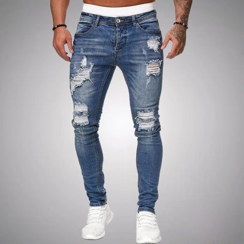 Men's Jeans | Distressed Skinny Fit Stretch Denim