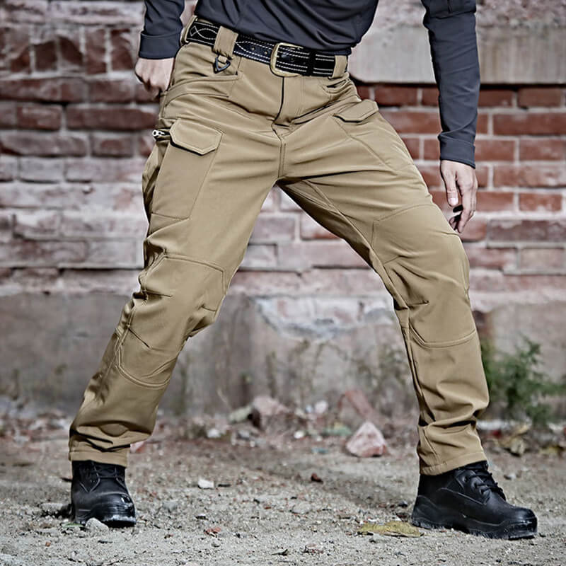Men's Hiking Pants | Cargo Pockets Reinforced Knees Straight Leg