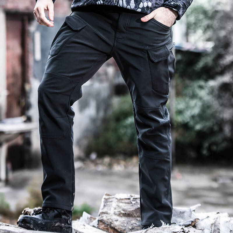 Men's Hiking Pants | Cargo Pockets Reinforced Knees Straight Leg