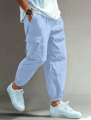 Men's Cargo Pants | Relaxed Fit Elastic Waist Cargo Pockets