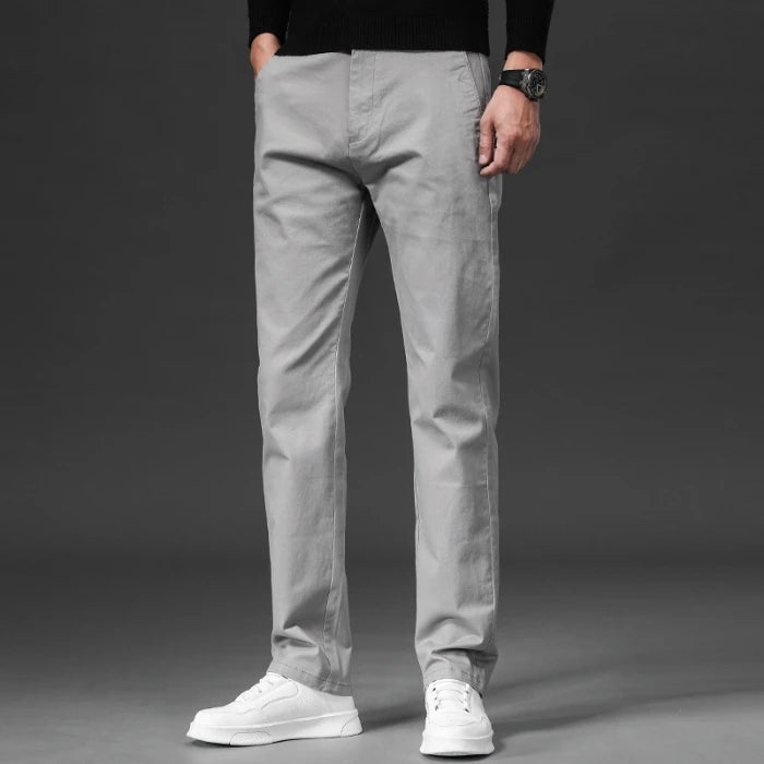 Men's Chino Pants | Straight Leg Stretch Cotton Casual