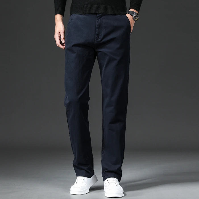 Men's Chino Pants | Straight Leg Stretch Cotton Casual