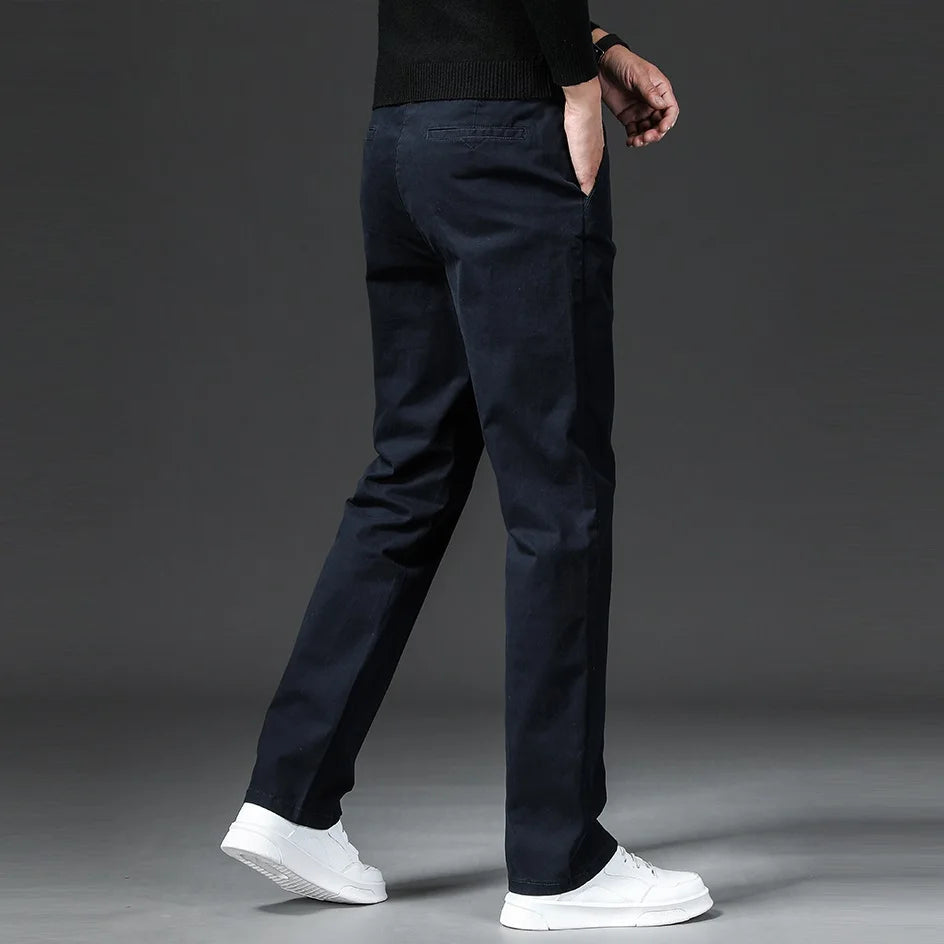 Men's Chino Pants | Straight Leg Stretch Cotton Casual