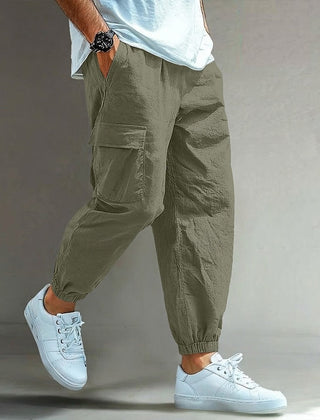 Men's Cargo Pants | Relaxed Fit Elastic Waist Cargo Pockets