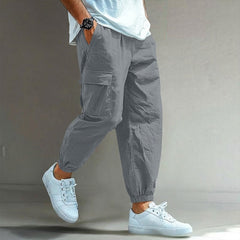 Men's Cargo Pants | Relaxed Fit Elastic Waist Cargo Pockets