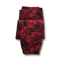 Men's Camo Pants | Cargo Pockets Jogging Cuff Denim