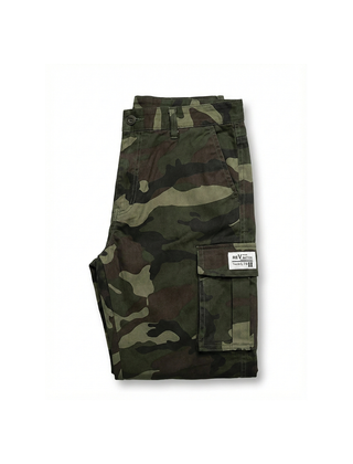 Men's Camo Pants | Tapered Leg Cargo Pockets Stretch