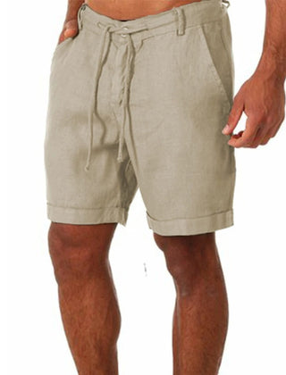 Men's Linen Shorts | Relaxed Fit Drawstring Rolled Hem
