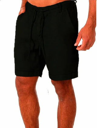 Men's Linen Shorts | Relaxed Fit Drawstring Rolled Hem
