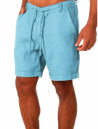 Men's Linen Shorts | Relaxed Fit Drawstring Rolled Hem