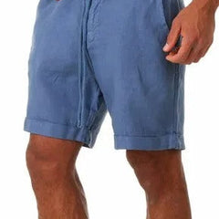 Men's Linen Shorts | Relaxed Fit Drawstring Rolled Hem