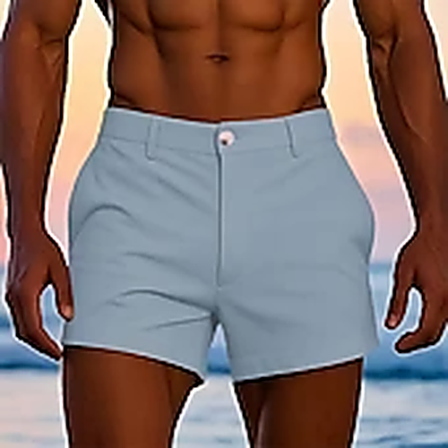 Men's Tailored Shorts | Zip Closure Mid-Thigh Lightweight