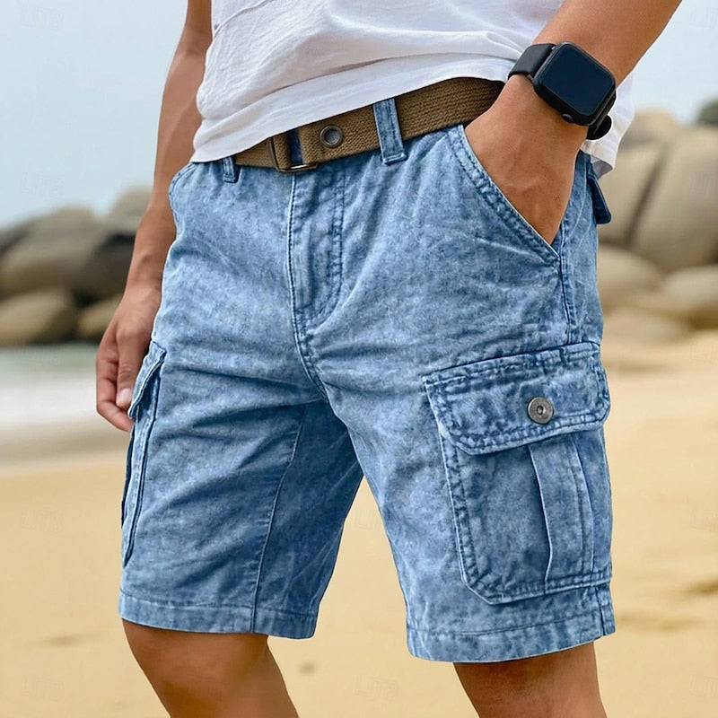 Men's Sport Shorts | Cargo Pockets Denim Relaxed Fit